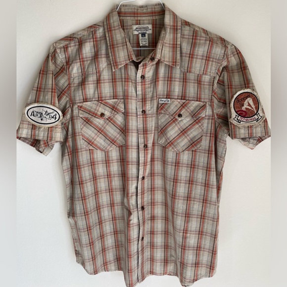 AMERICAN RAG BOTTOM’S UP SHORT SLEEVE PLAID BUTTON UP SHIRT. SZ XL - Picture 10 of 11